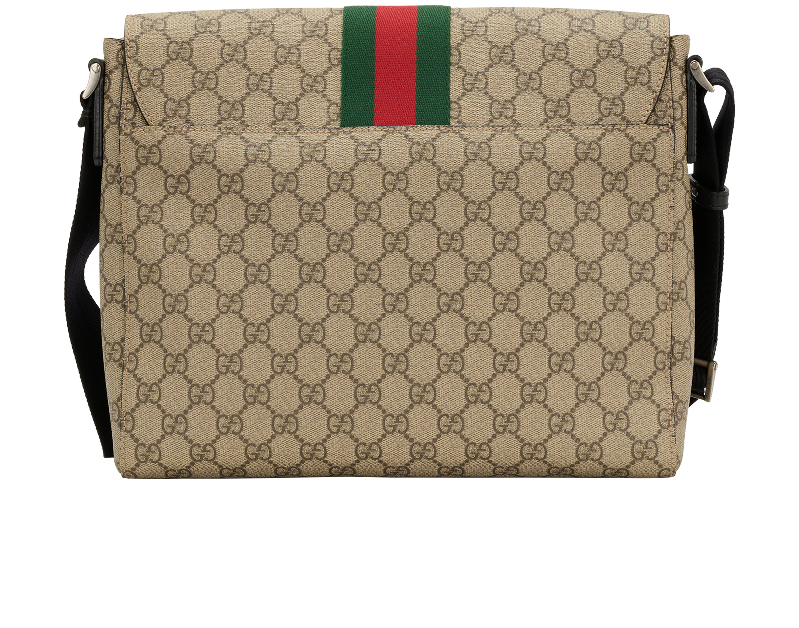 GG Web Messanger Bag, &pound;650, Handbags, Brown, Canvas, Back view